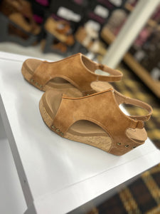 Carley Cognac Metallic Wedge