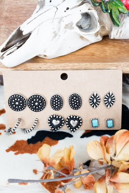 Silvertone Earring Set