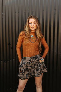 Western Lace Mesh Top