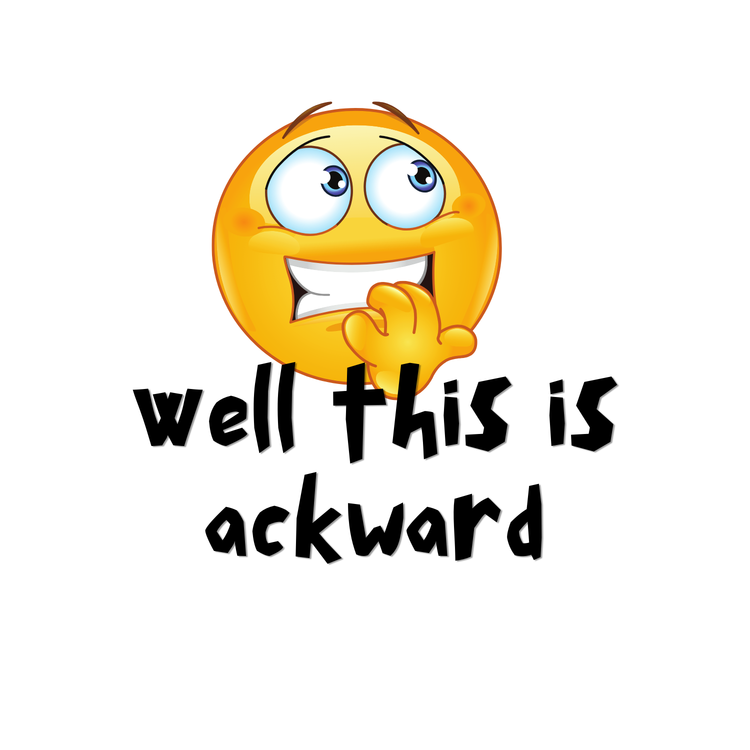 Ackward Emoji Print