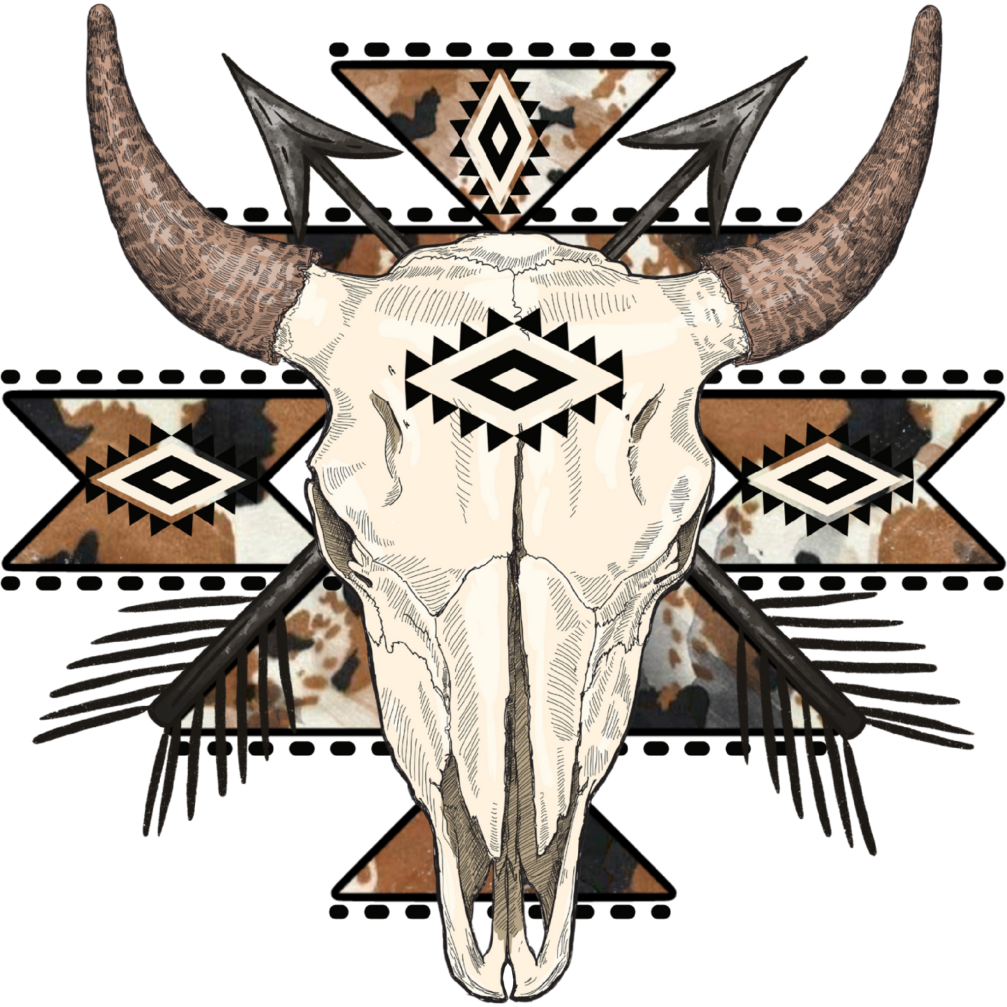 Aztec Arrow Skull Prints