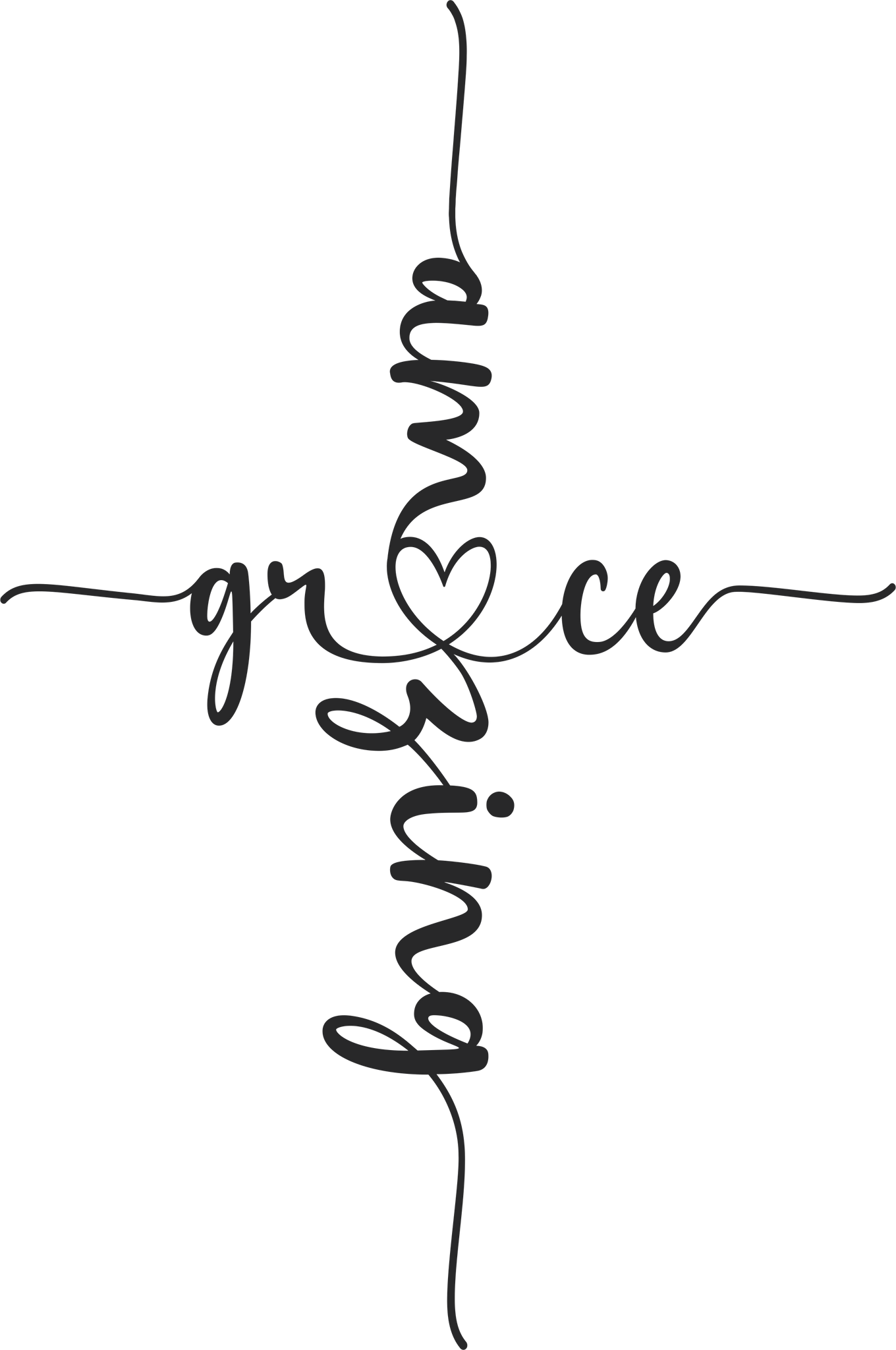 Amazing Grace Cross Print