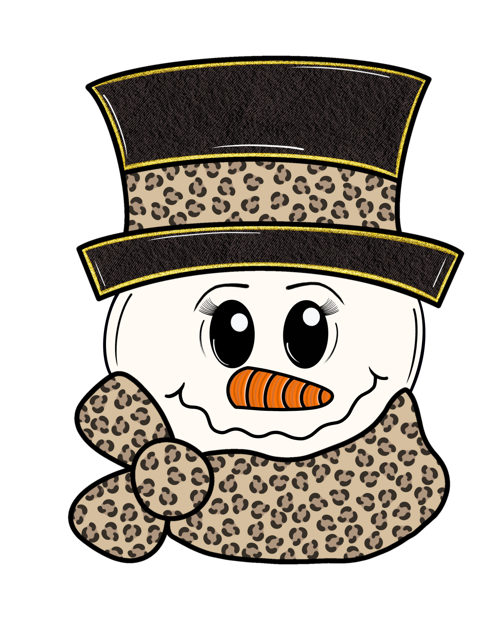 Leopard Snowman Print