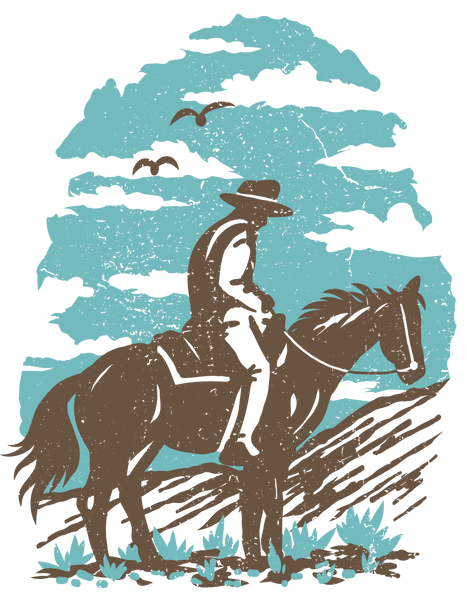 Blue Sky Cowboy Print