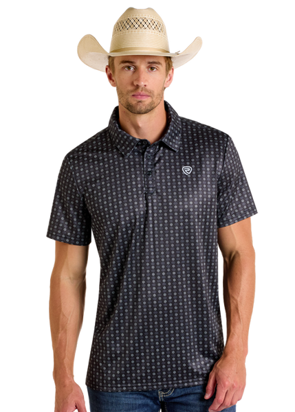 Mens rock & Roll Denim Polo Shirts