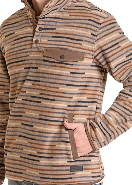 Rock & Roll Denim Printed Fleece Pullover