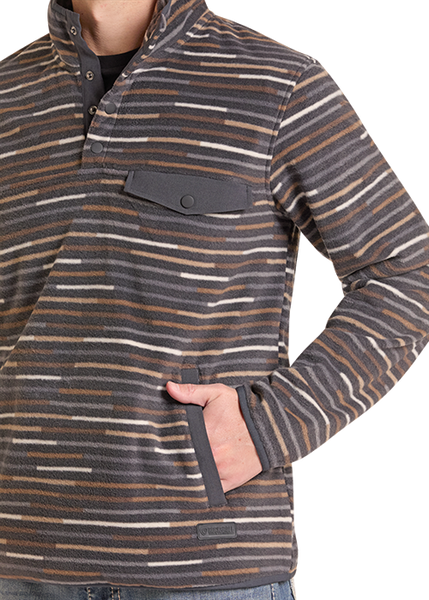Rock & Roll Denim Printed Fleece Pullover