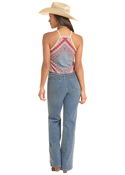 Rock & Roll Ladies Bandana Print Tank Top