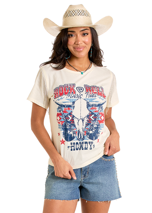 Rock & Roll Chain Fringe Tee