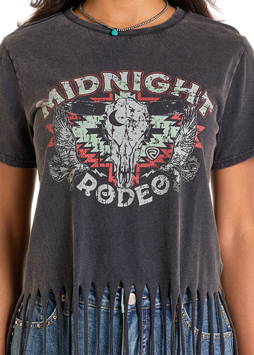 Midnight Rodeo Fringe Top