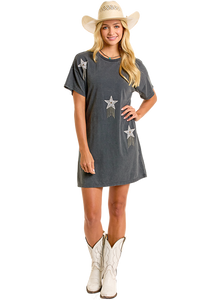 Rhinestone Star T Shirt Dress