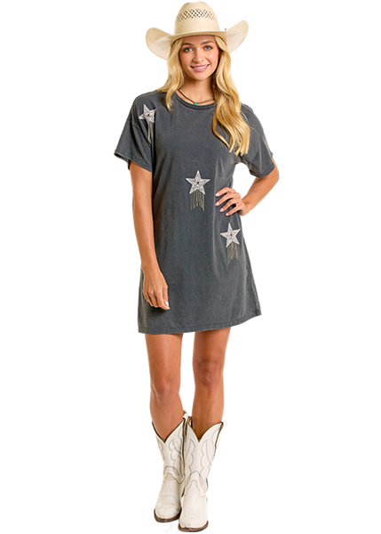 Rhinestone Star T Shirt Dress