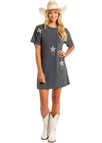 Rhinestone Star T Shirt Dress