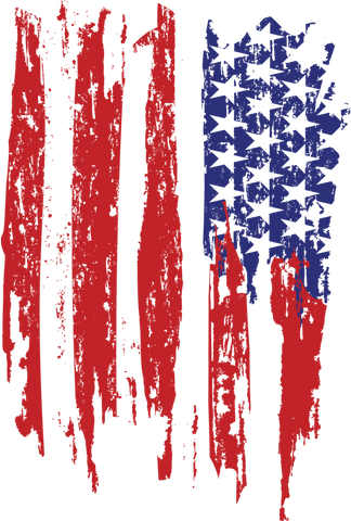 Distressed American Flag Print