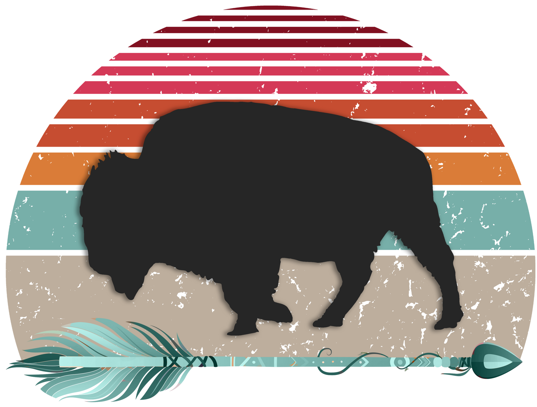 Bison Sunset Print