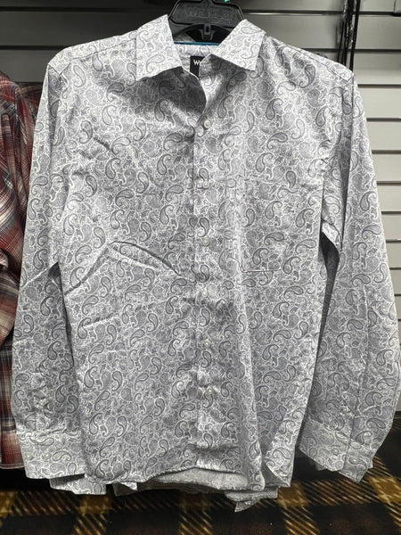 Wrangler® X Cody Johnson Long Sleeve Shirt - Classic Fit - Buttons - Charcoal