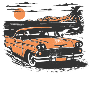 Classic Car Beach Print