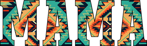 Colorful Aztec Mama Print