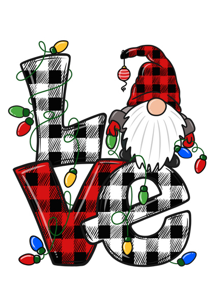 Christmas Gnome Love Print