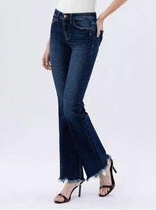 Lovervet Eunoia High Rise Frayed Hem Bootcut Denim