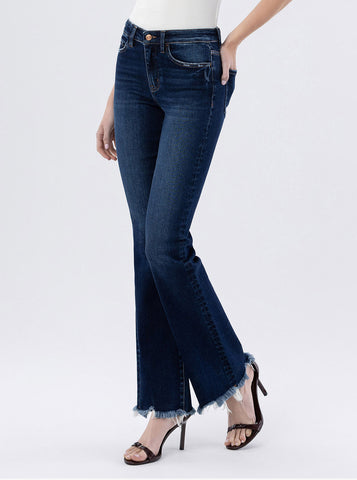 Lovervet Eunoia High Rise Frayed Hem Bootcut Denim