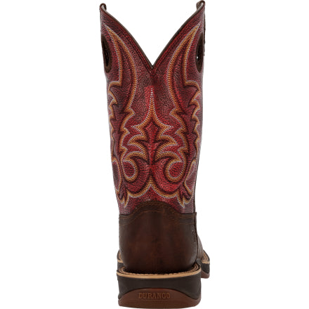 Men's Durango® Rebel™ Ultra-Lite Coffee/Sangria Red Western Boot