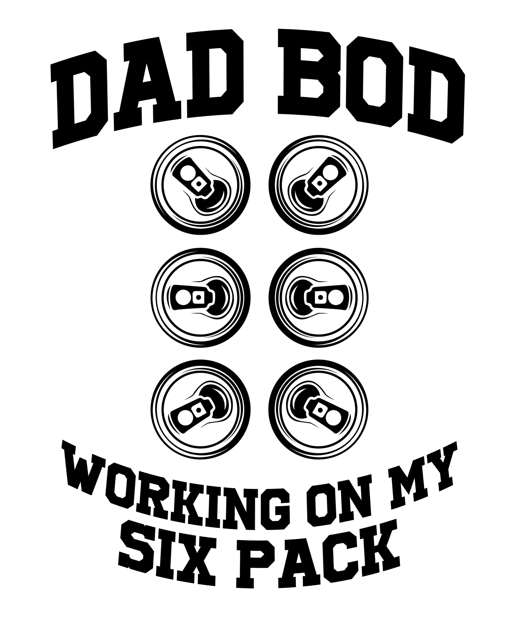 Dad Bod Six Pack Print