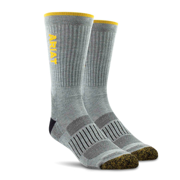 Ariat Men's High Performance Crew Socks 2 Pk