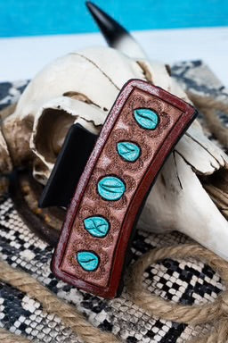Faux Leather Hair Claw Clip