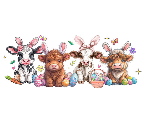 Easter Cows T-Shirt Print