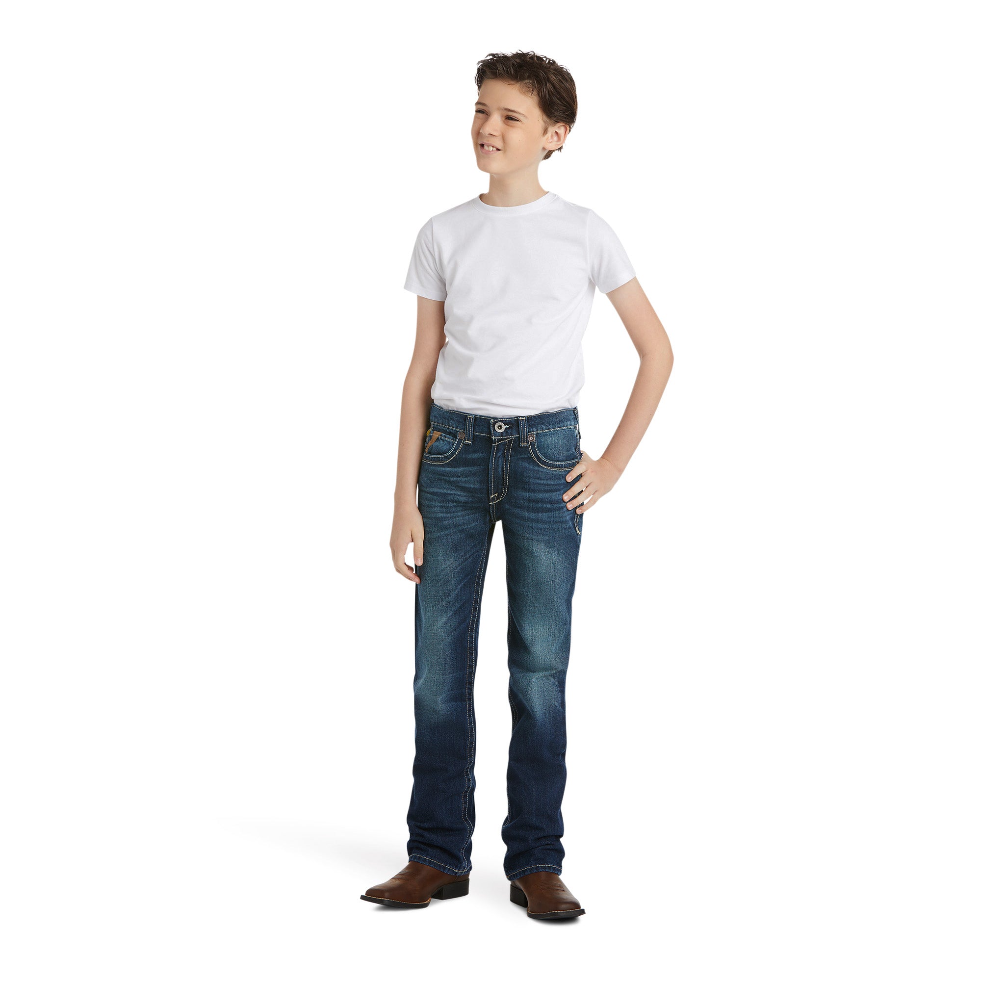 Boys Ariat B5 Slim Boundary Stackable Straight Leg Jean