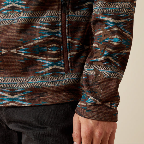 Ariat Southwest Caldwell Logo 1/4 Zip Sweater