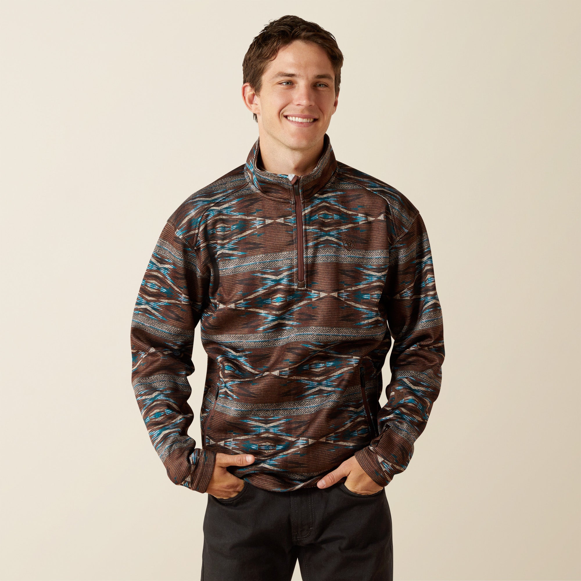 Ariat Southwest Caldwell Logo 1/4 Zip Sweater