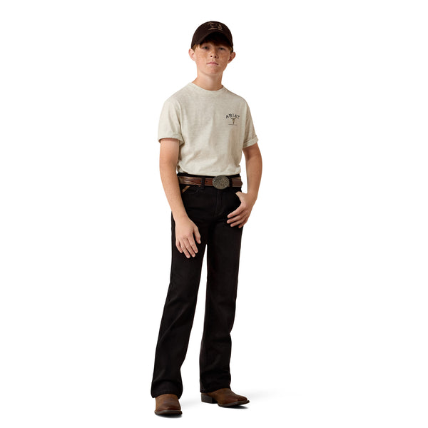 Ariat Boy's B4 Relaxed Hansen Bootcut Black Jeans