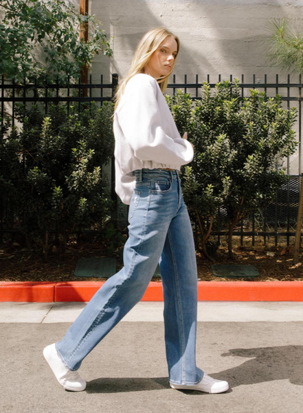 Flying Monkey Super High Rise Dark Wash Wide Leg Denim