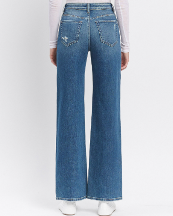 Flying Monkey Super High Rise Dark Wash Wide Leg Denim