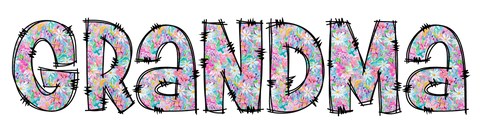 Floral Grandma Stitch Print