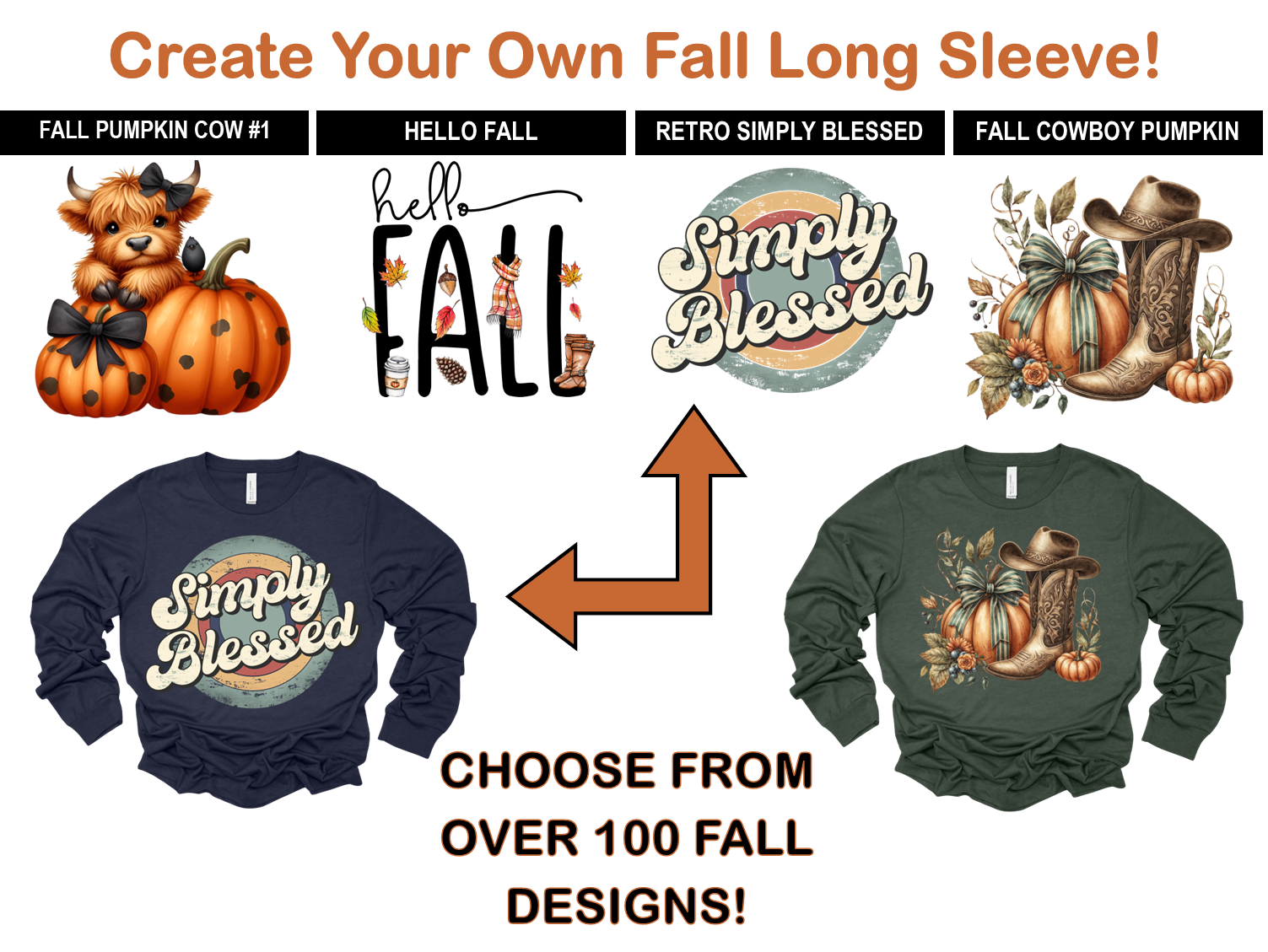 Create-Your-Own Fall Long Sleeve Tee