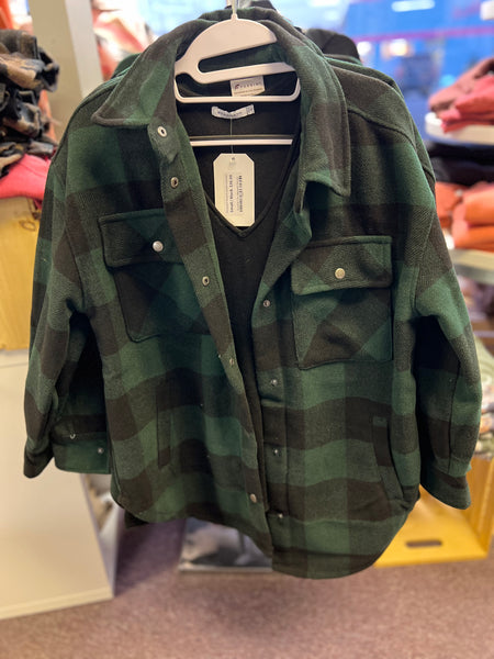 Plaid Snap Shacket