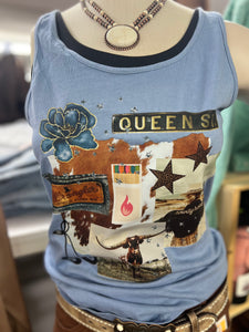 Long Horn Collage Tank
