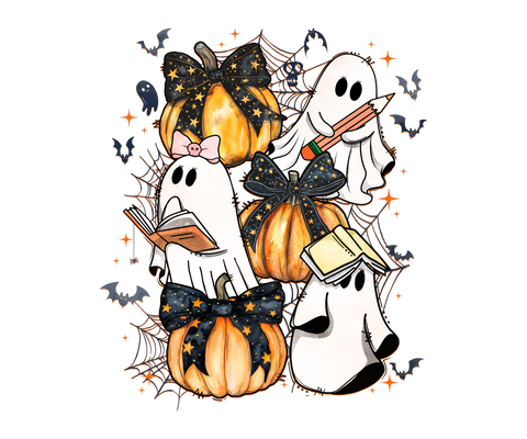 Ghosts & Pumpkins Print