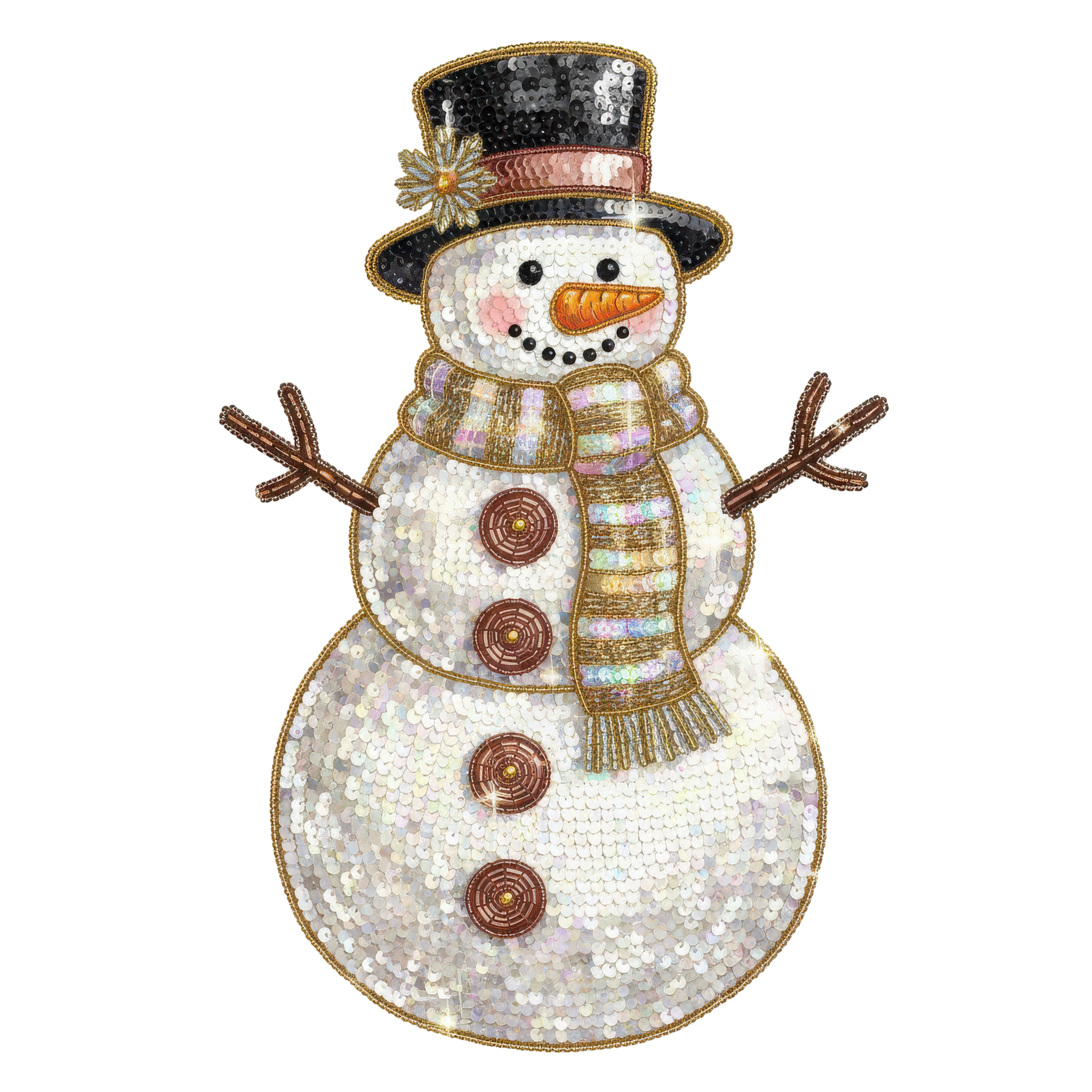 Glitzy Snowman Tee