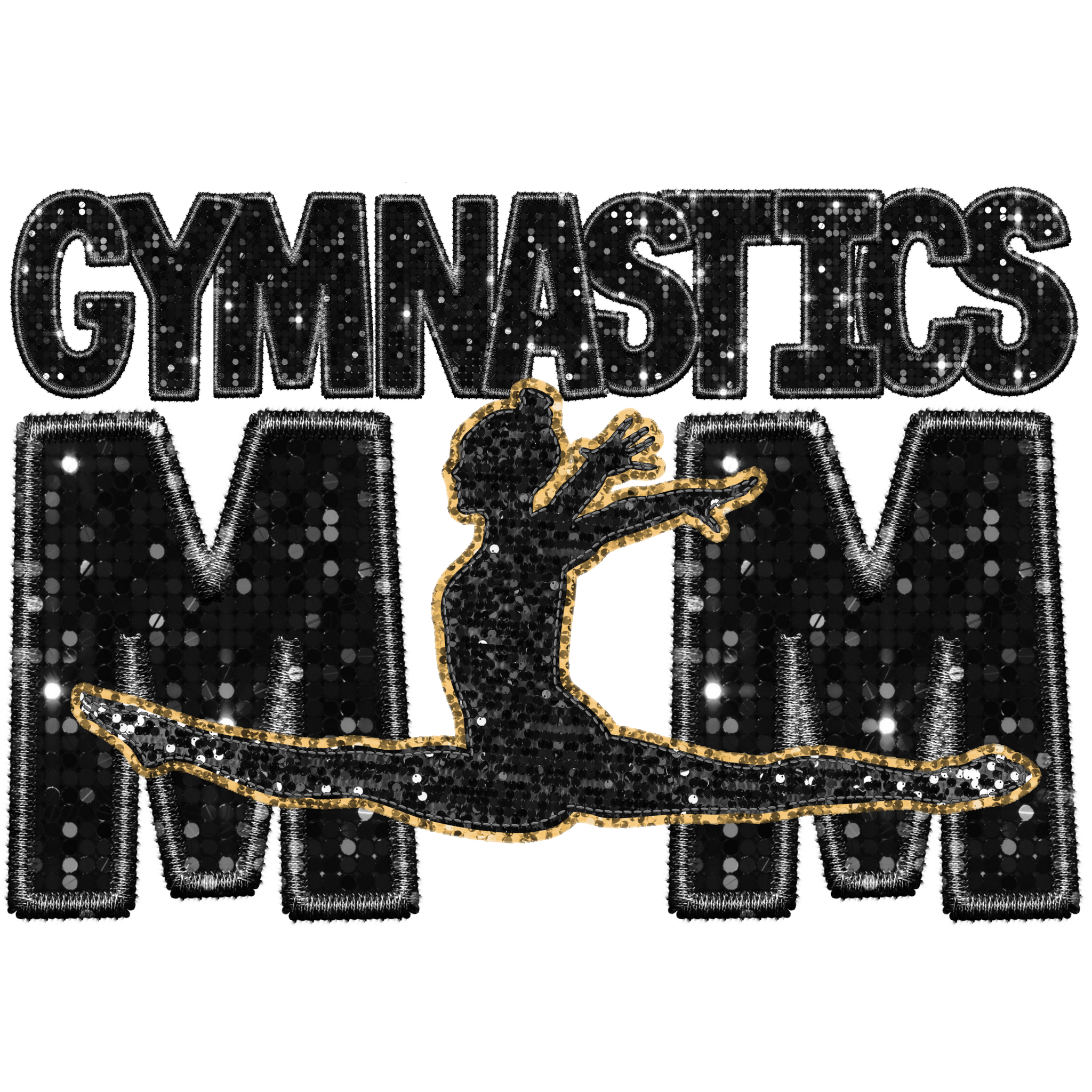 Sequin Gymnastics Mom Print