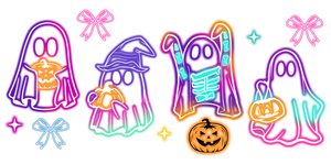Neon Ghosts Print