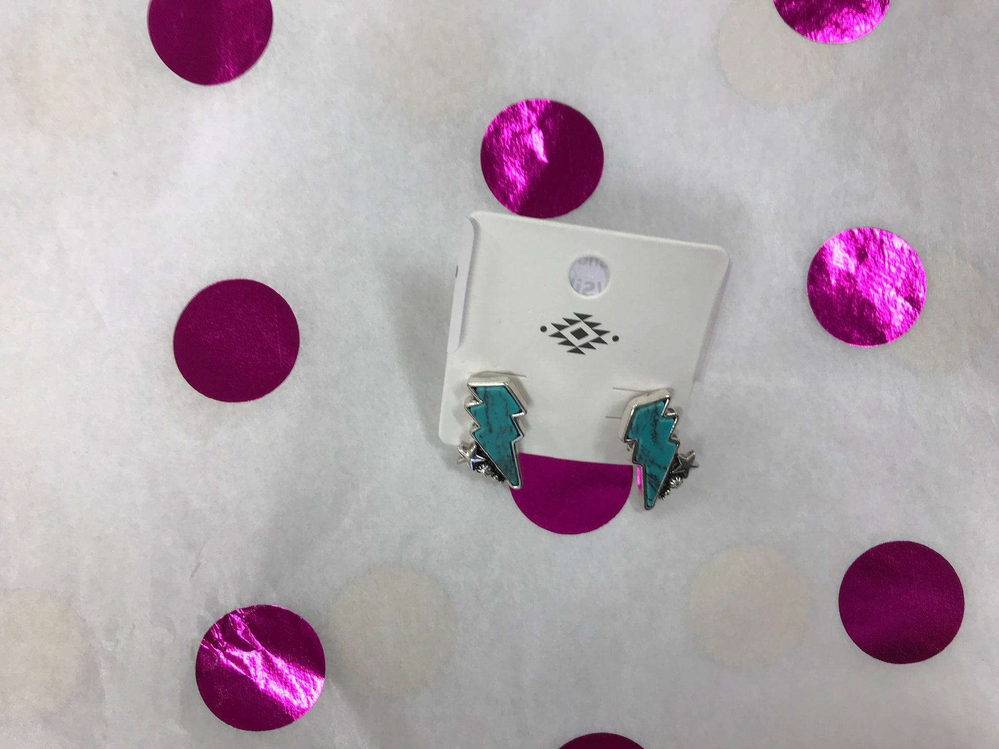 Turquoise Thunderbolt Earrings