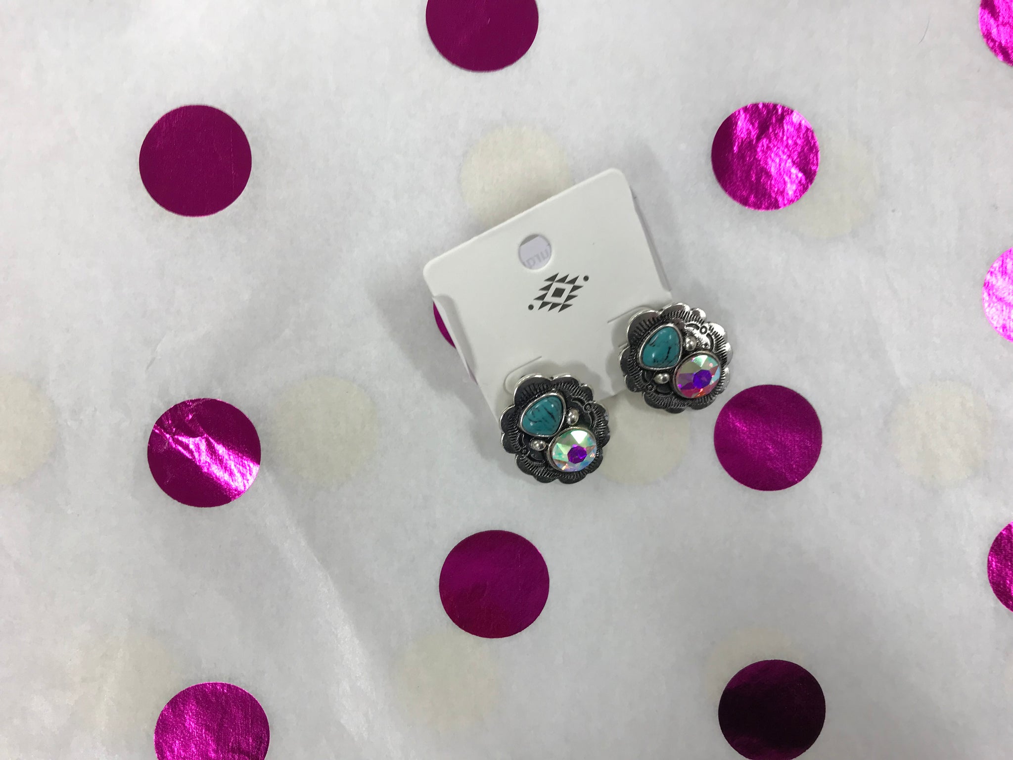 Crystal City Turquoise Earrings