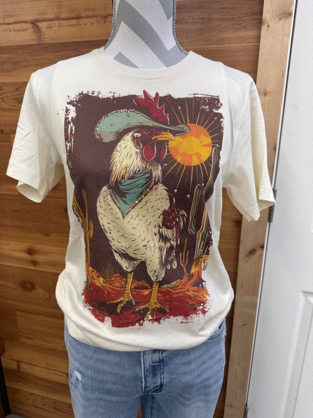 Queen Gypsy Rhinestone Rooster Tee