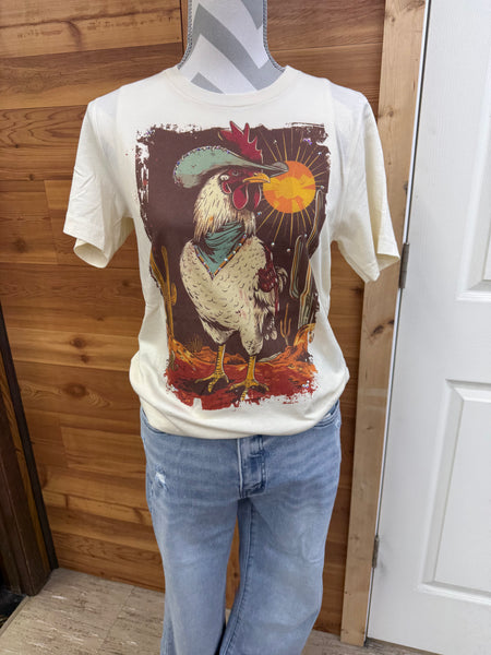 Queen Gypsy Rhinestone Rooster Tee
