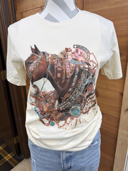 Queen Gypsy Blingy Horse Tee