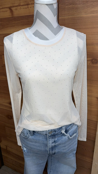 Sparkly Stretchy Mesh Top